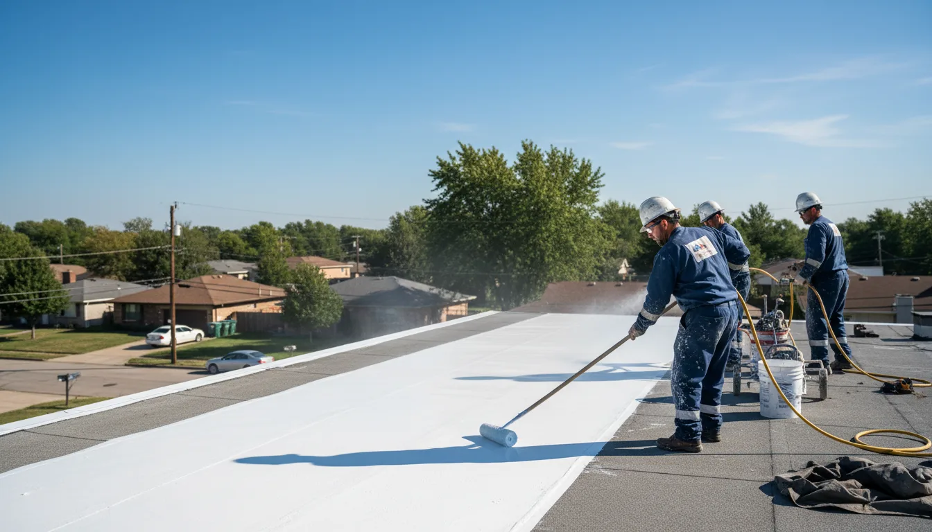 Commercial roof coating in Leeds, NY near me